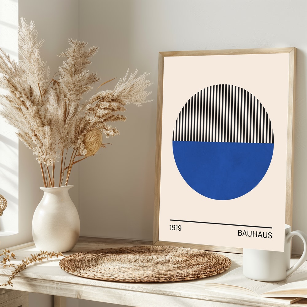 Geometric Blue Circle