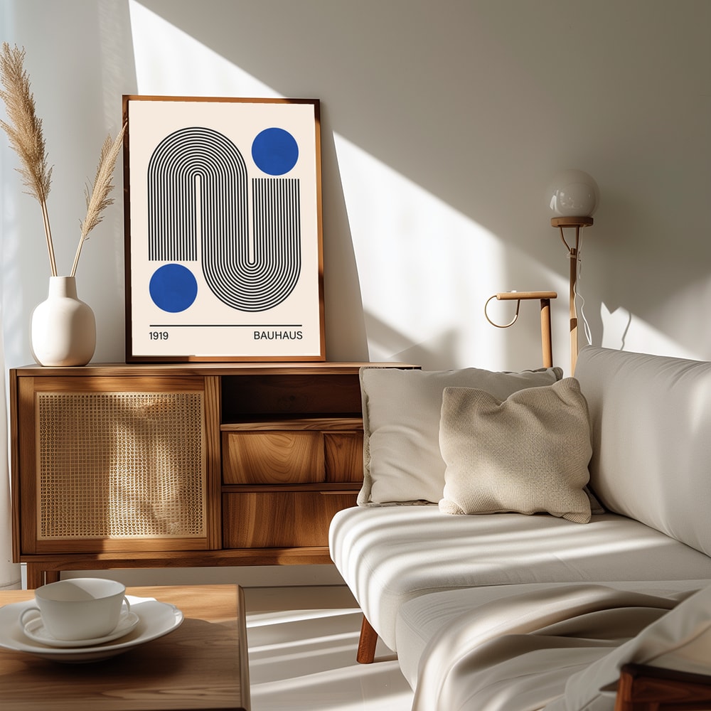 Modern Curves Blue Circles