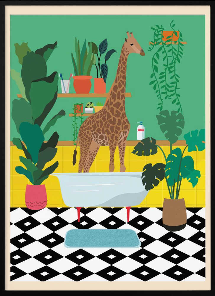 Giraffe Bathtime