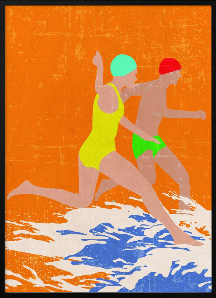 Running Swimmers (orange)