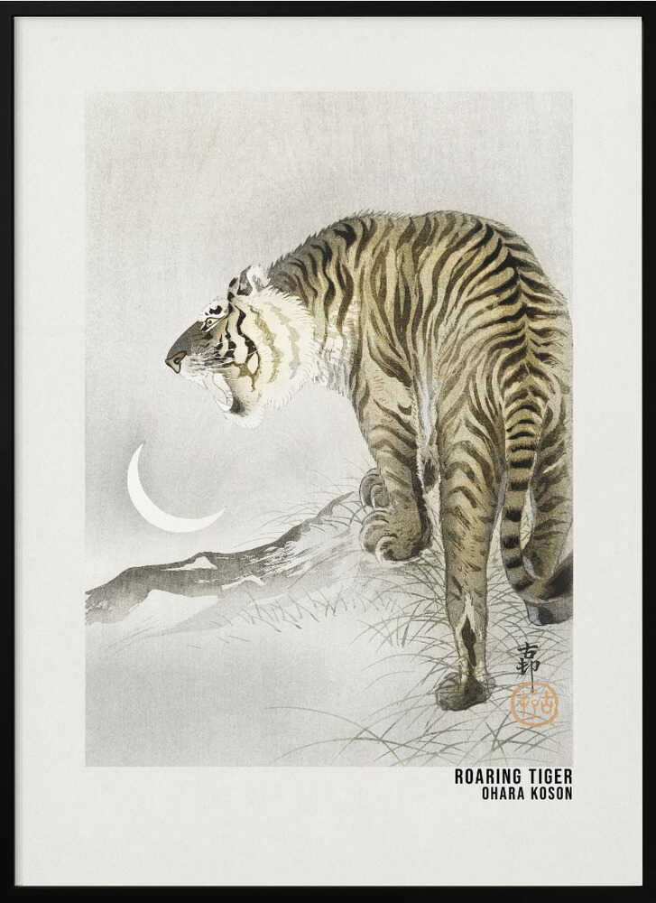 Roaring Tiger Art Poster