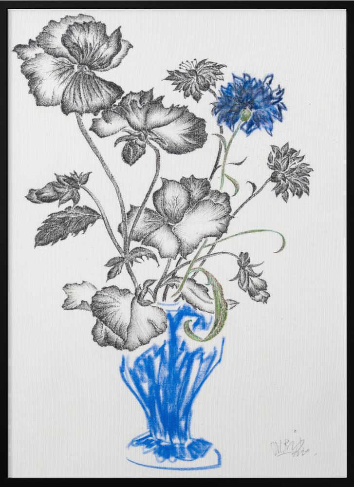 Blue Vase Floral Bouquet
