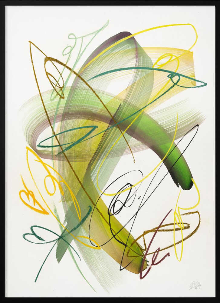 Dynamic Green Swirls