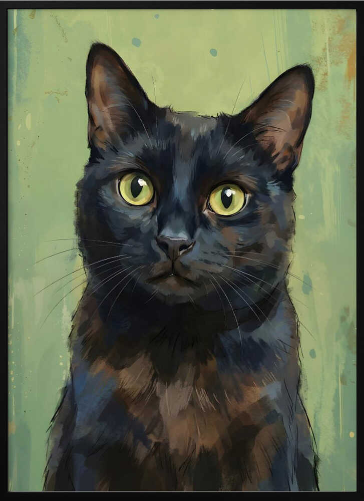Intense Black Cat