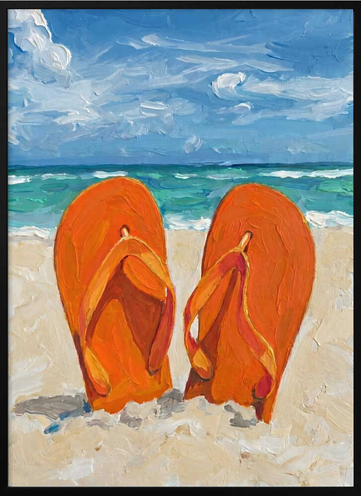 Orange Flipflops Beach