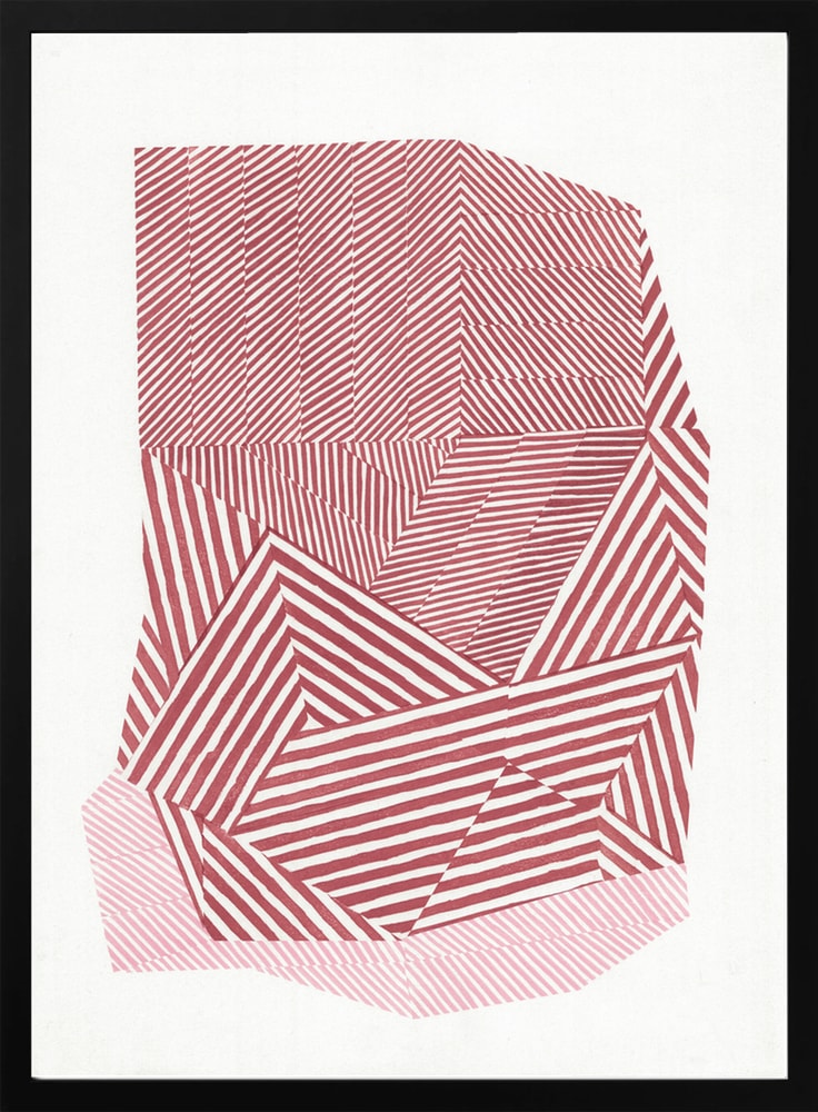 Geometric Red Stripes