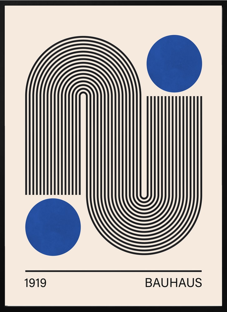 Modern Curves Blue Circles