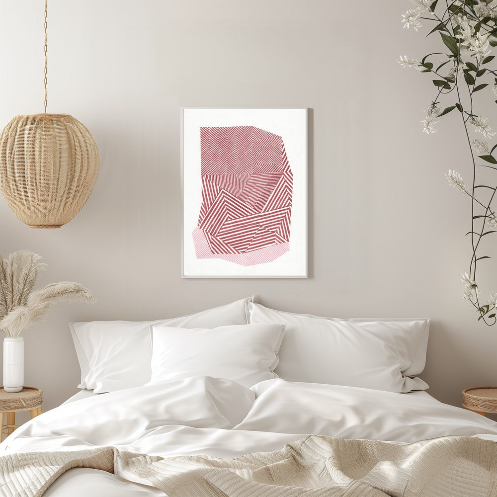 Geometric Red Stripes