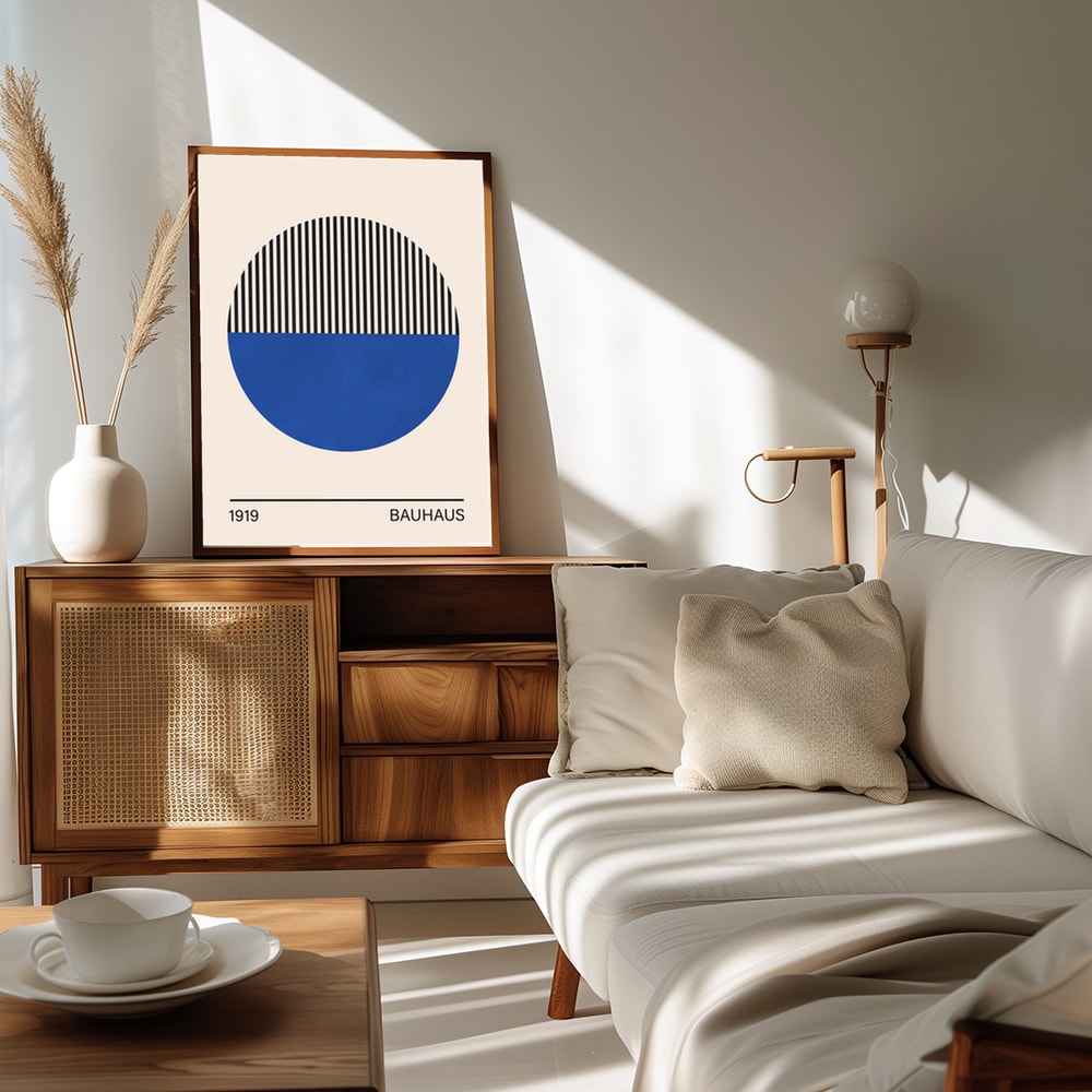 Geometric Blue Circle