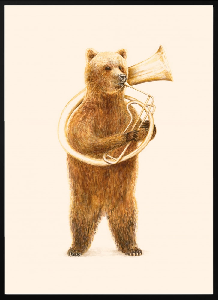 Whimsical Tuba Bear