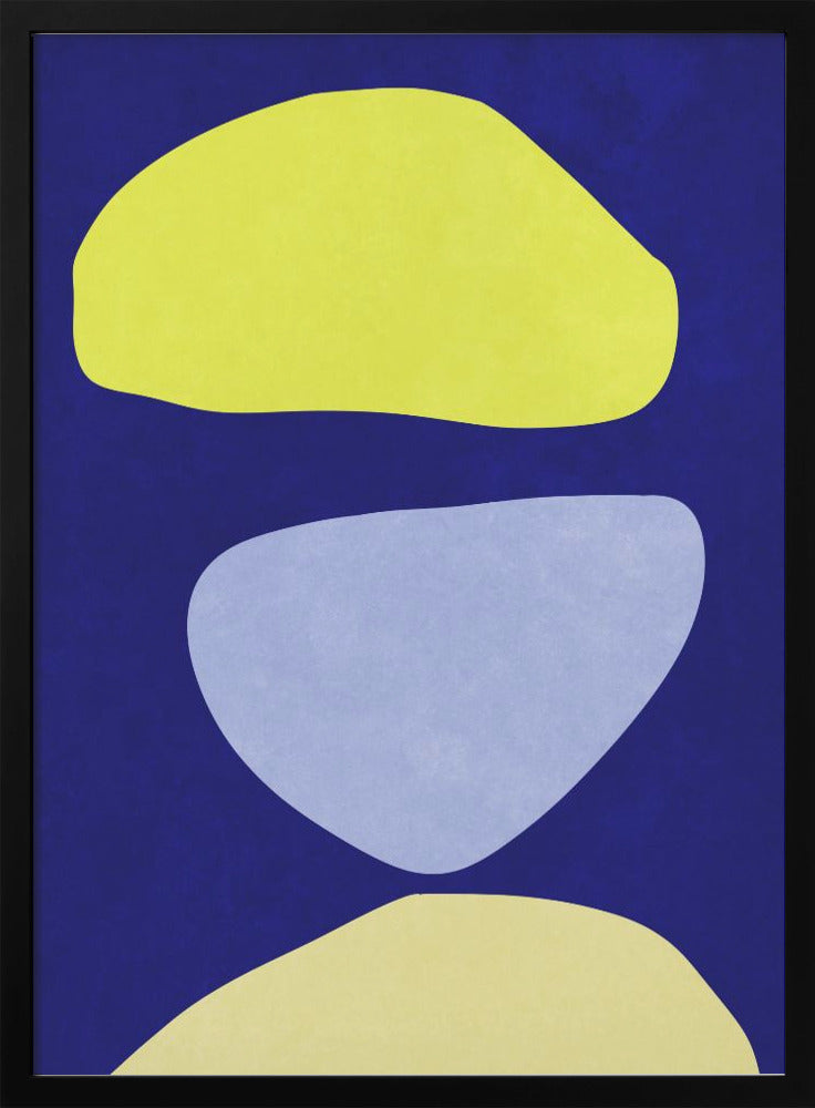 Abstract Forms Blue and yellow - plakatstore