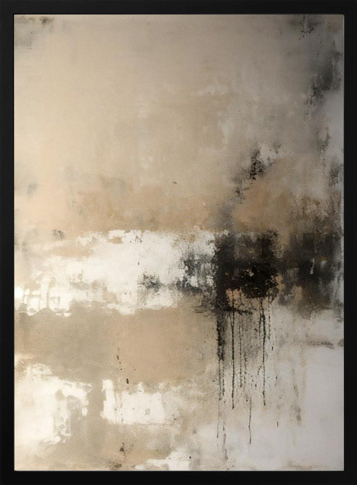 Abstract Painting Black Yellow 2 - plakatstore