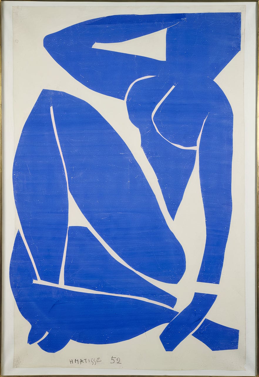 Blå Dame Vintage Plakat