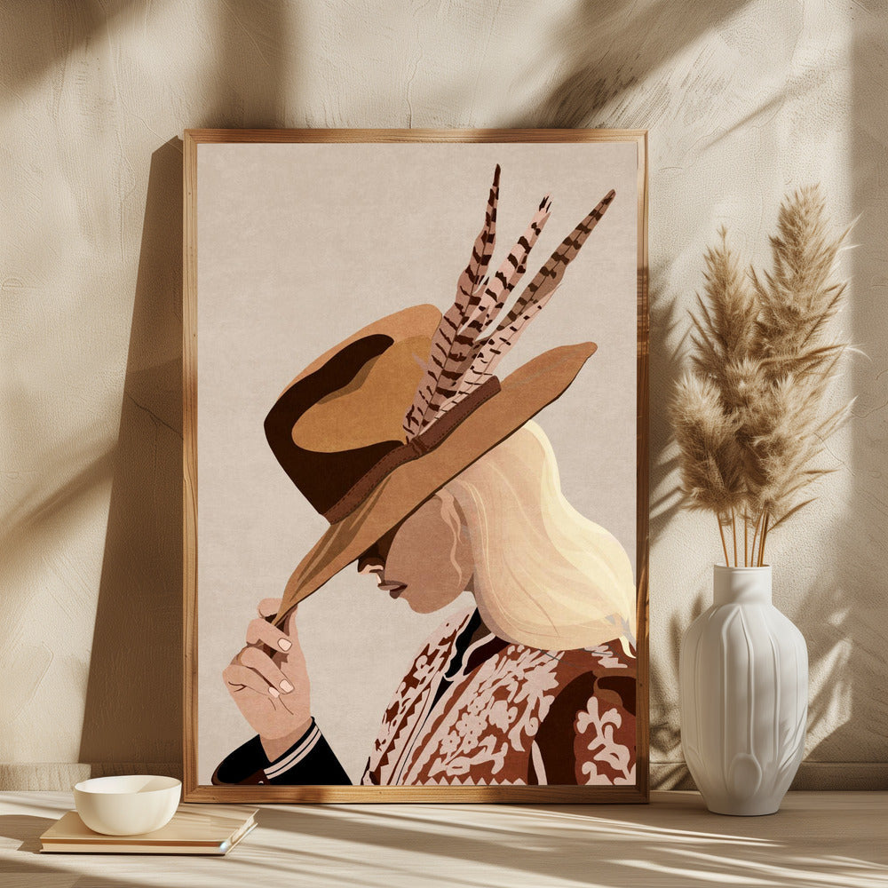 Brunette Hat Light - plakatstore