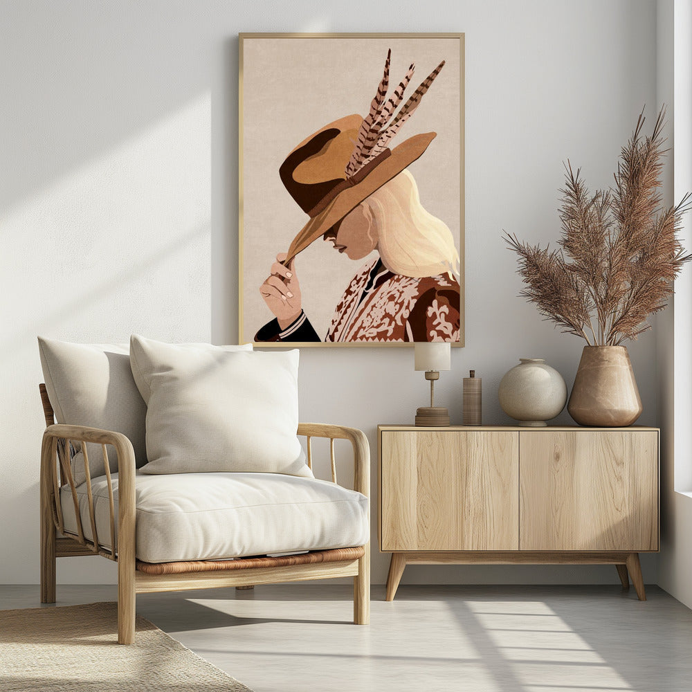 Brunette Hat Light - plakatstore