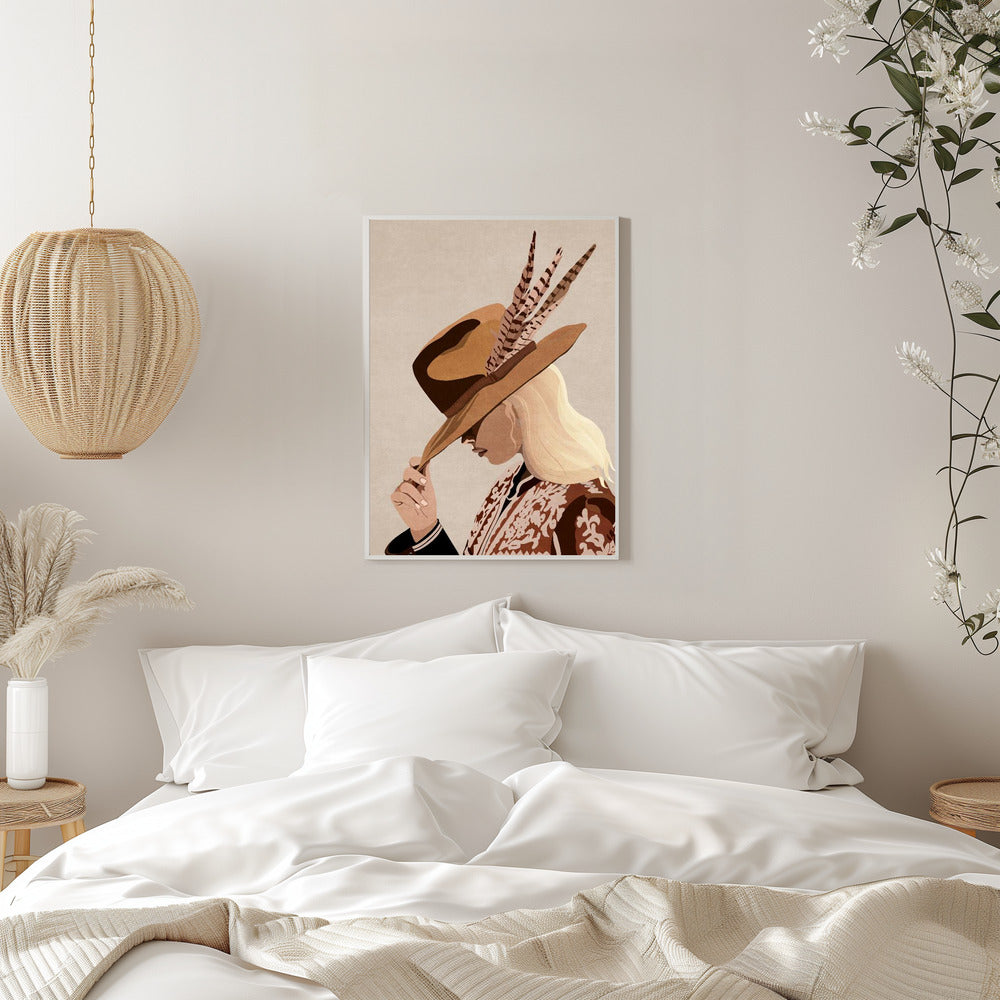 Brunette Hat Light - plakatstore