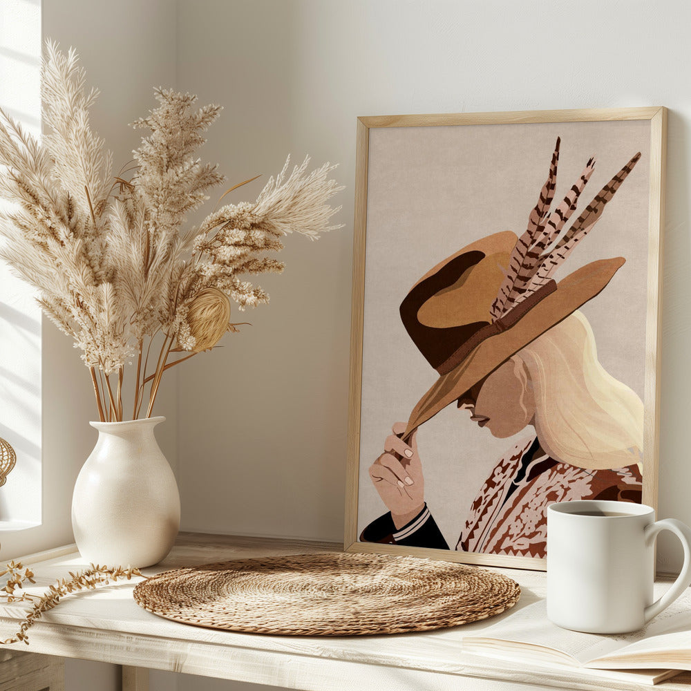 Brunette Hat Light - plakatstore