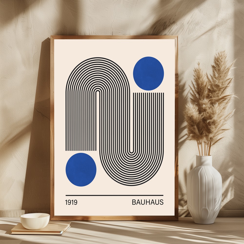 Modern Curves Blue Circles