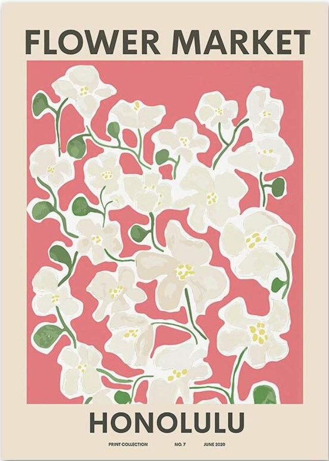 Flower Market Vintage Plakat