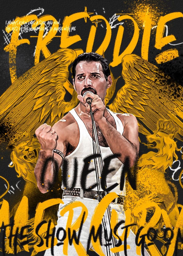 Freddie Mercury Pop Art Plakat