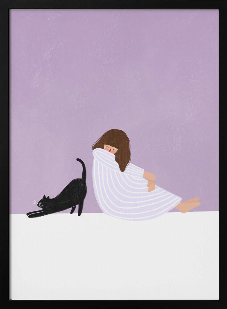 Girl and Cat - plakatstore