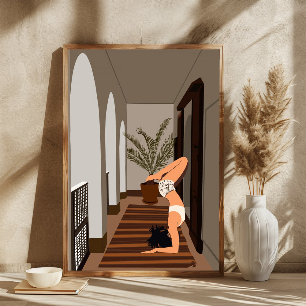 Girl On Her Head - plakatstore