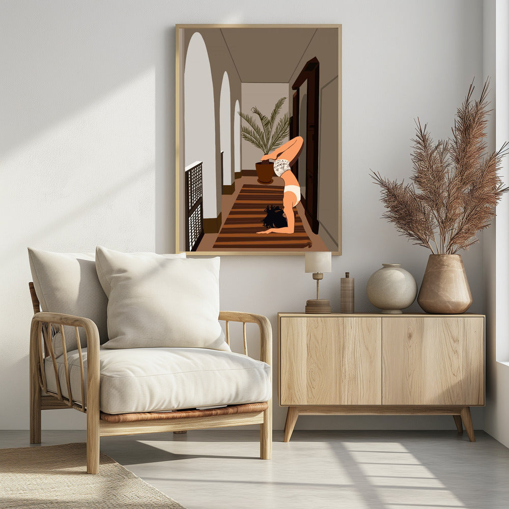 Girl On Her Head - plakatstore