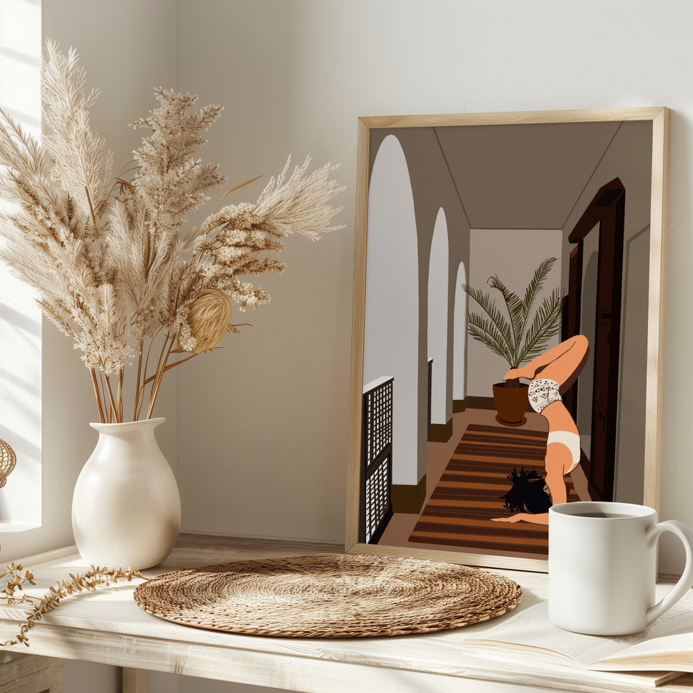 Girl On Her Head - plakatstore