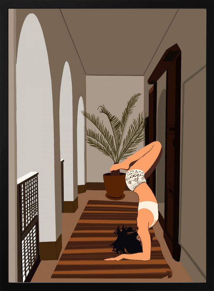 Girl On Her Head - plakatstore