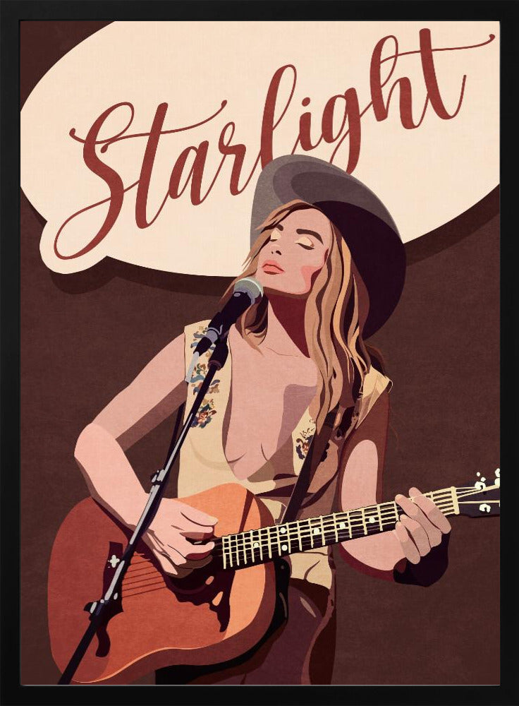 Girl Playing Guitar - plakatstore