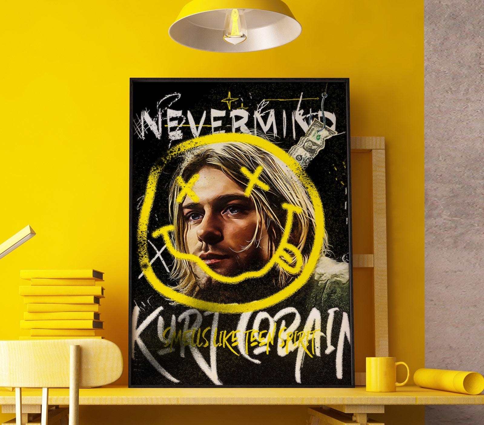 Kurt Cobain Pop Art Plakat