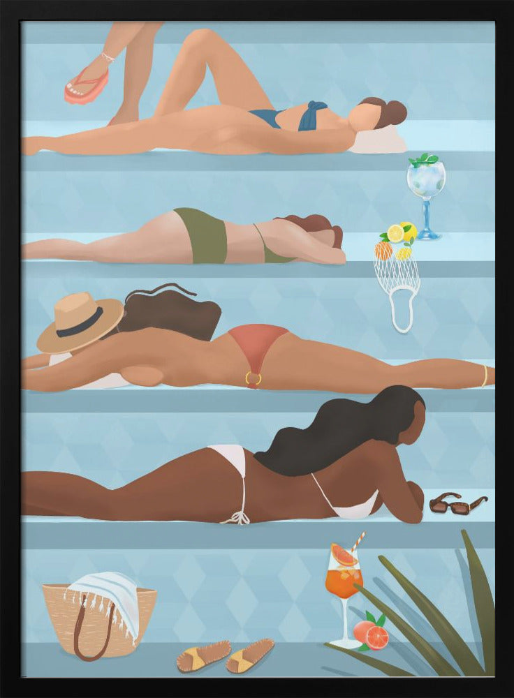 Ladies by the pool - plakatstore