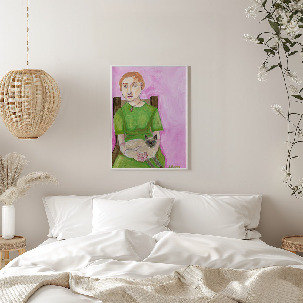 Lady with Cat - plakatstore