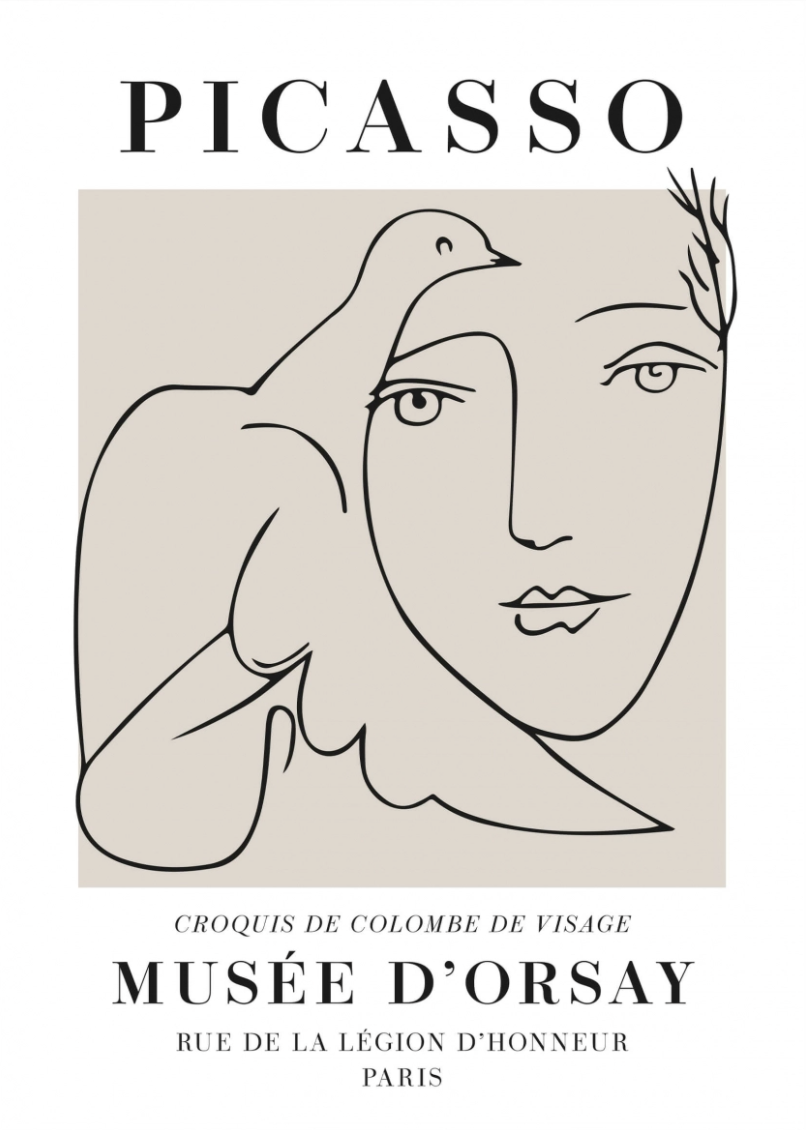 Picasso Musèe Vintage Plakat
