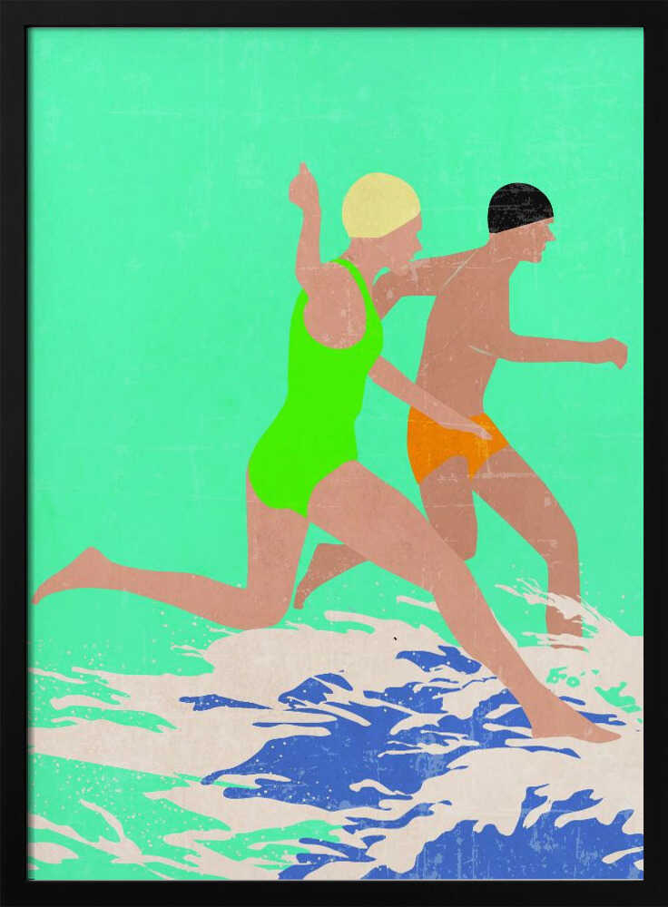 Running Swimmers (blue)