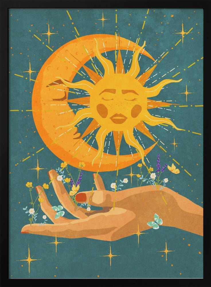 Sun and moon in my hand - plakatstore