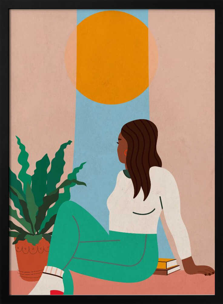 Girl Looking out of Window