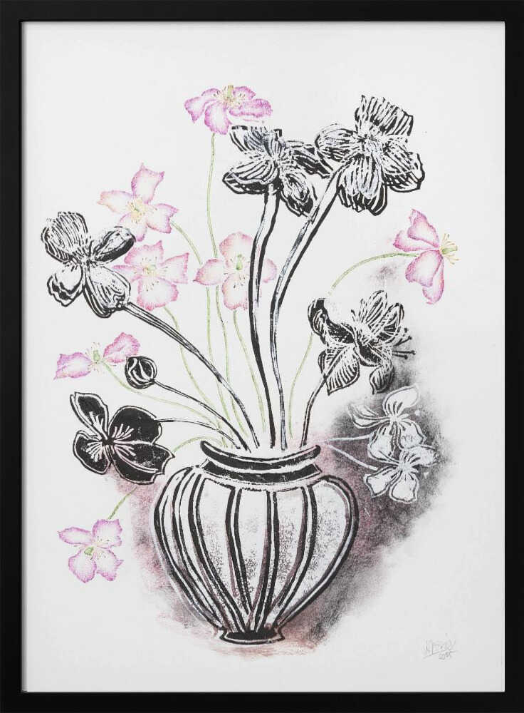Graphic Pink Blooms