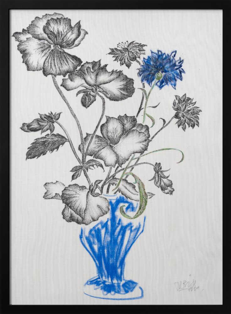 Blue Vase Floral Bouquet