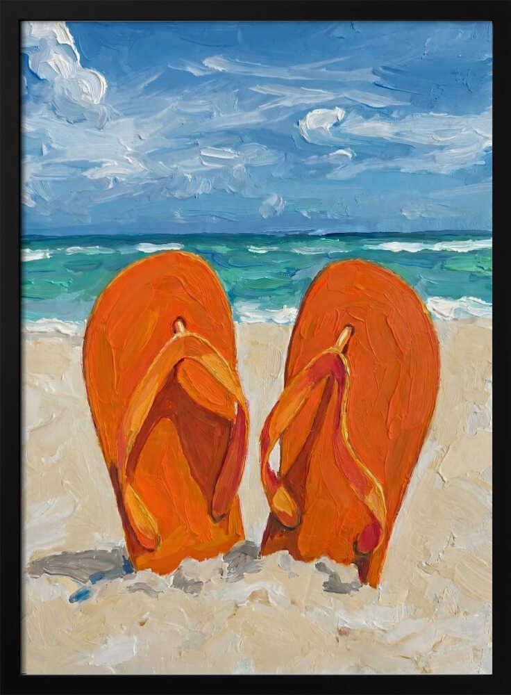 Orange Flipflops Beach