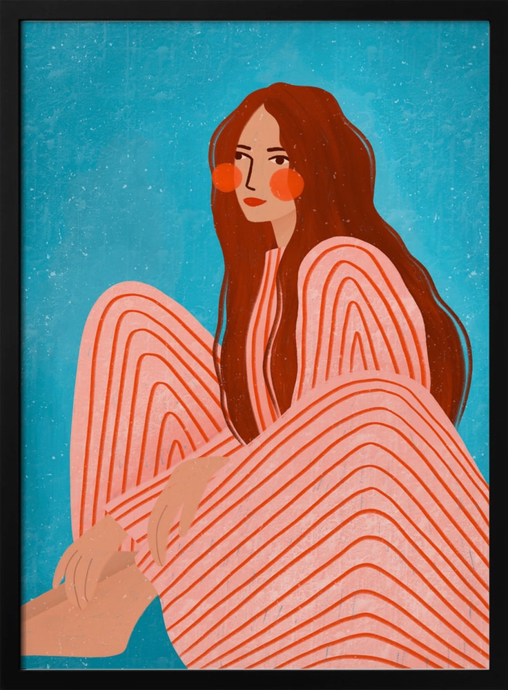 Serene Striped Woman
