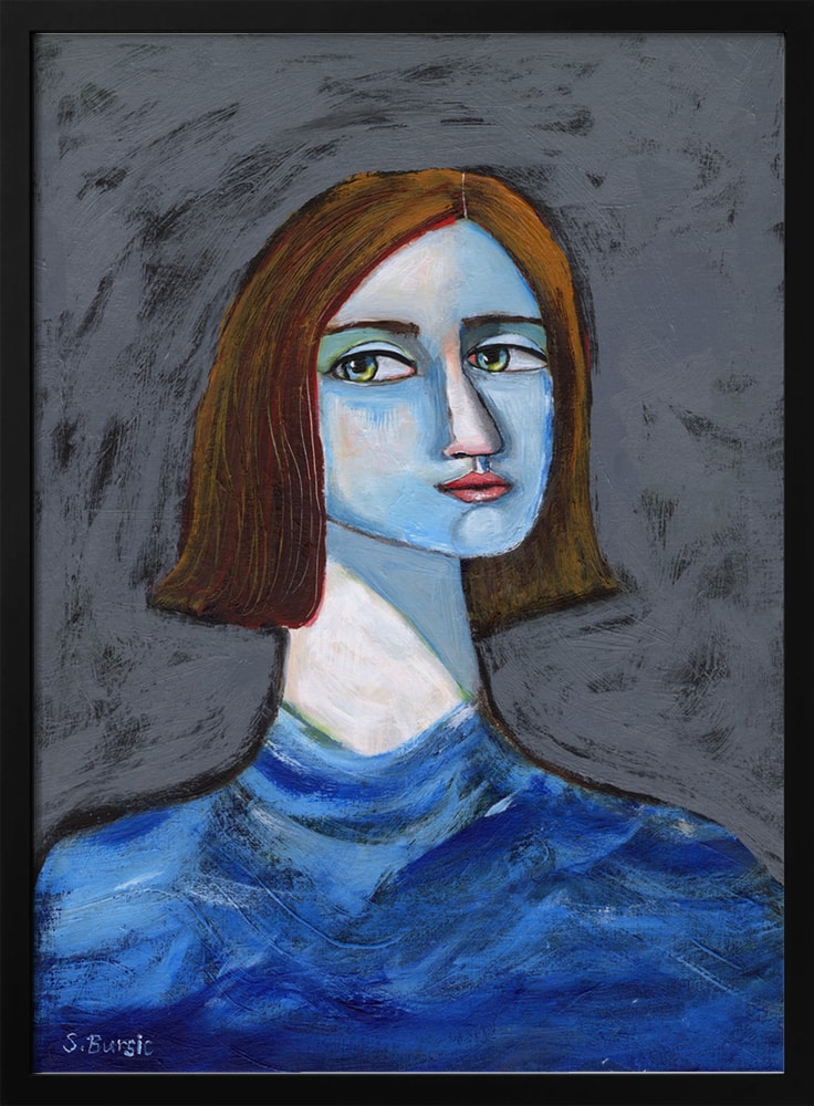 Blue Woman Portrait