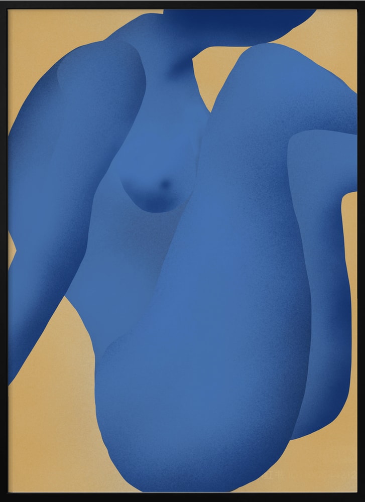Abstract Blue Figure