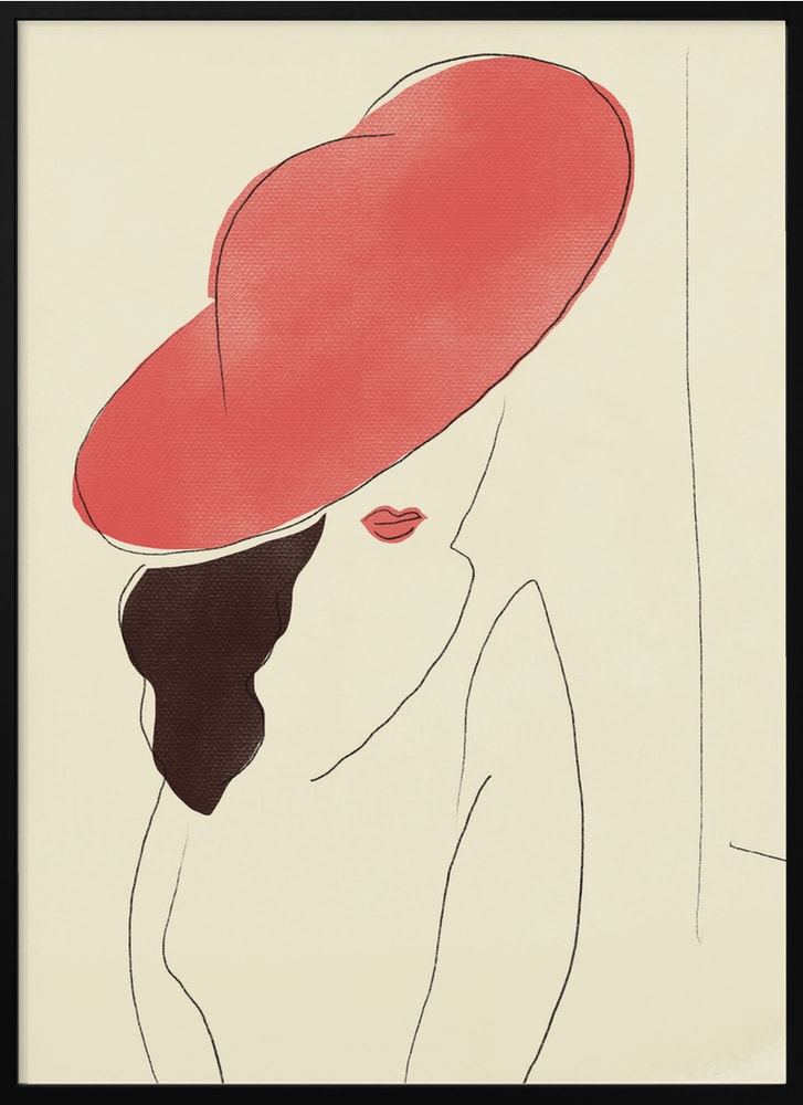 Elegant Red Hat Lady