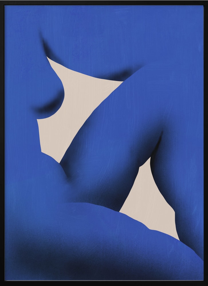 Serene Blue Figure