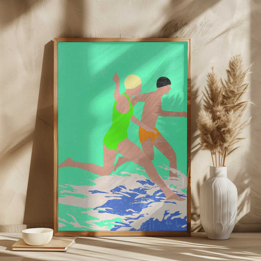 Running Swimmers (blue)