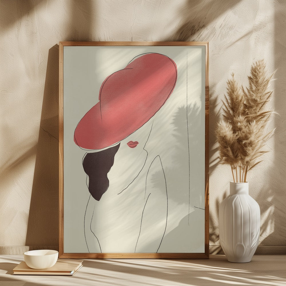 Elegant Red Hat Lady