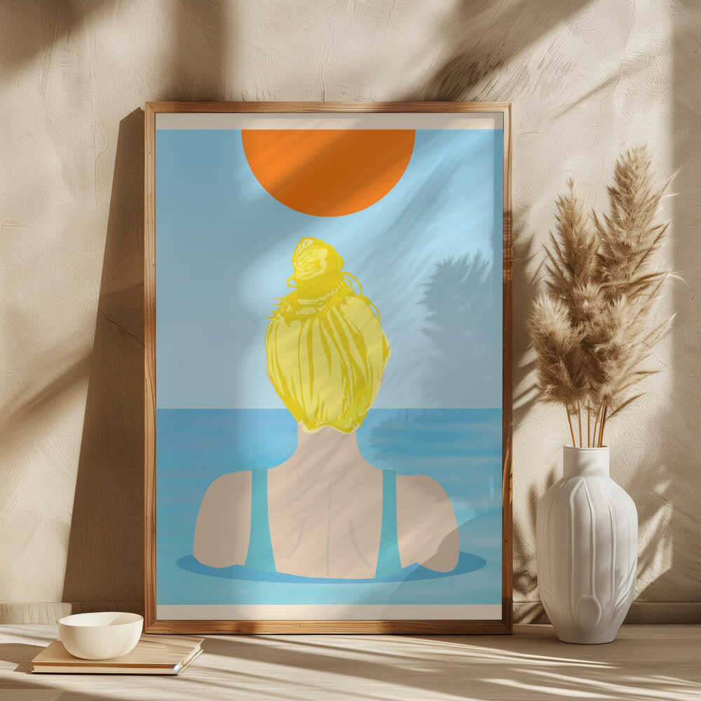 Into Water (Blonde) Art Print