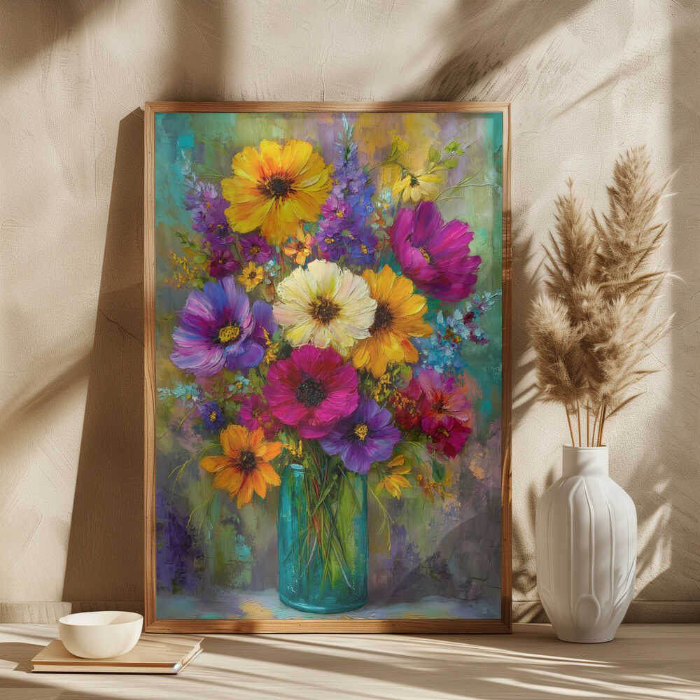 Evergreen Green Painterly Florals 2