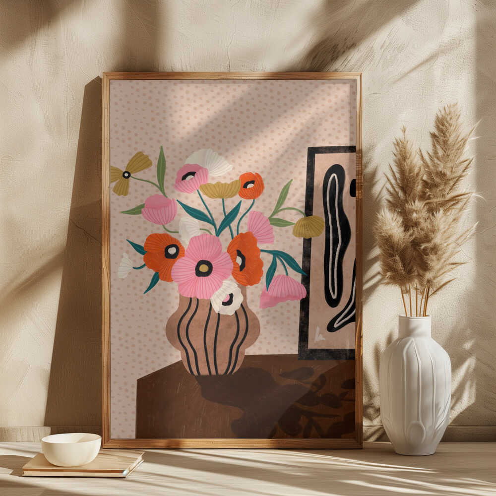 Flowers On Sideboard